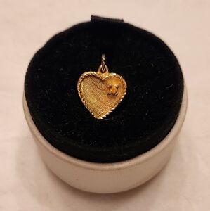 Gold Heart Citrine Pendant